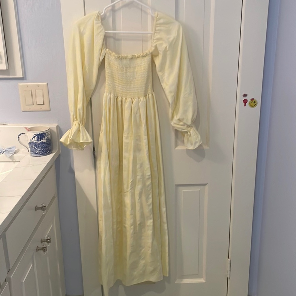 Pale yellow GUC Petal & Pup dress, size 2